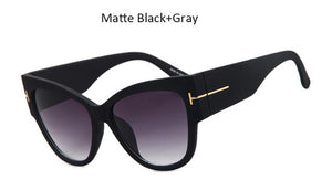 Brand Designer Fashion Women Oversized Cat Eye Sunglasses Ladies Large Size Cateye Gradient Sun Glasses UV400