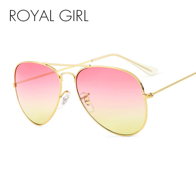 ROYAL GIRL Brand Designer Women Sunglasses Pilot Sun glasses Sea gradient shades Men Fashion glasses ss065