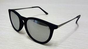 ROYAL GIRL New Round Sunglasses Women Velvet sunglasses Men Women Vintage Keyhole Glasses Oculos De Sol Retro Sun glass SS067